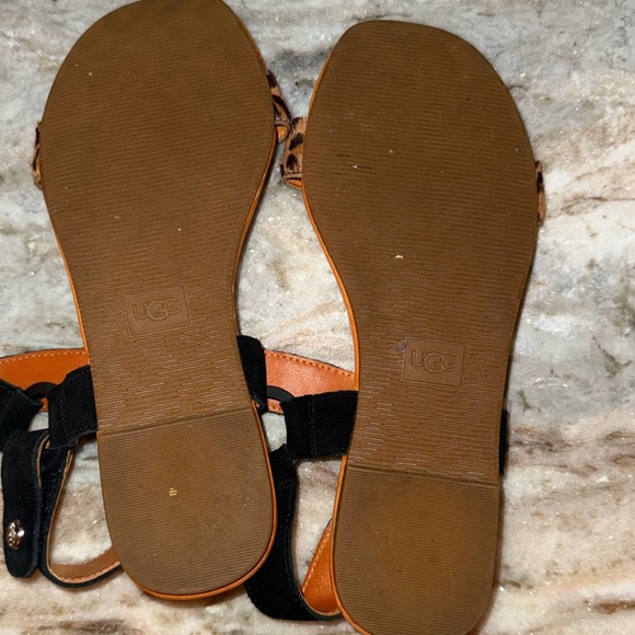 Women’s UGG Rynell leopard leather sandal. Size 8.5 - Picture 9 of 10